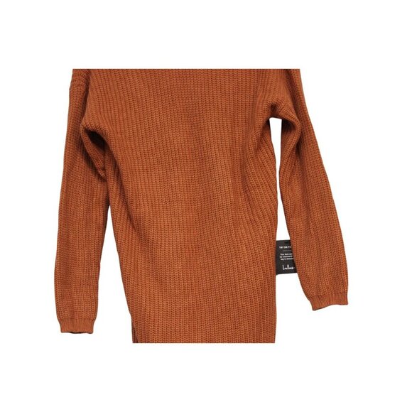 NWT Lulus Sweater Dress Size XS Brown Bodycon Knit Mini Boho Preppy Long Sleeve - Picture 3 of 13